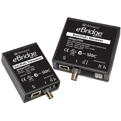 Altronix IP/COAX w/POE/POE+ RCVR/TRSCR Image of AX-EBR1PCRTX
