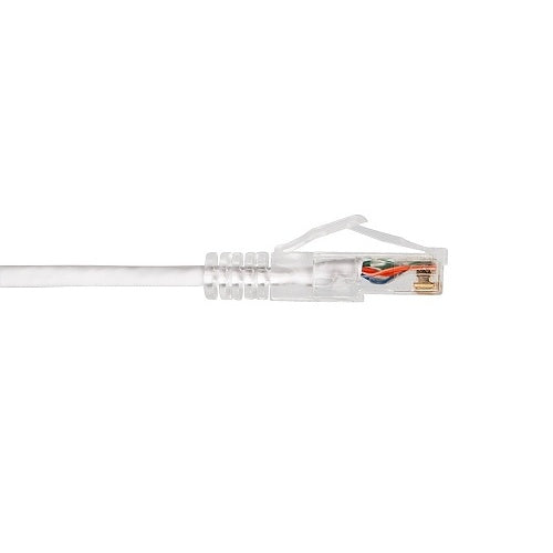 Wirepath WP-PC-C6TR-1-WHT-5PK CAT6 ThinRun Ethernet Patch Cable, 1\', White, 5-Pack