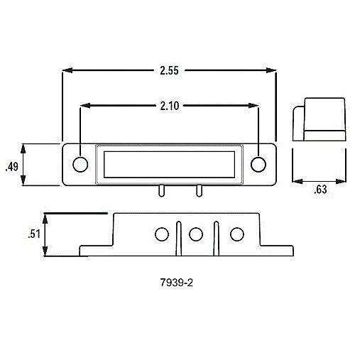 Honeywell Home 7939-2WH Surface Mount Contact, 1\\" Gap, SPDT, White