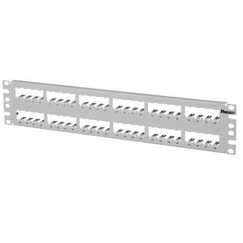 Panduit CP48WH Mini-Com Patch Panel, 48-Port, Metal, White