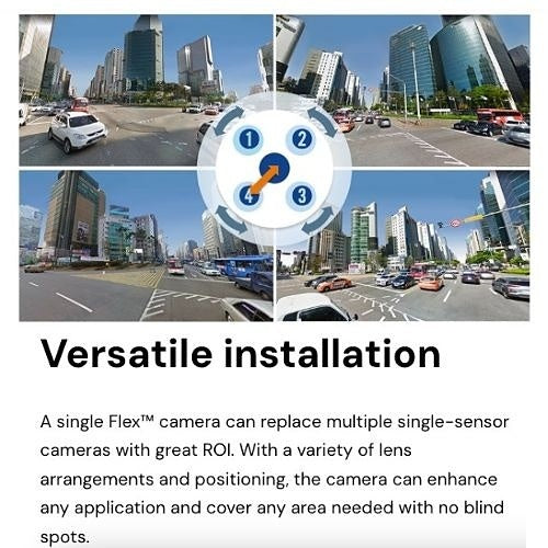 Digital Watchdog DWC-PVX20WATX MEGApix Flex 4-in-1 4x5.14MP Customizable Outdoor Vandal Dome IP Camera, (4) 2.8-8.0mm Lens
