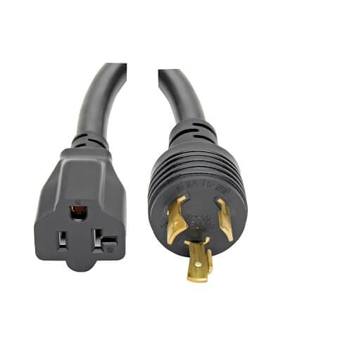 Eaton Tripp Lite P046-06N-T Power Cord Adapter, NEMA L5-20P to NEMA 5-15R, Heavy-Duty, 20A, 125V, 12AWG, 6\\" (15.24cm), Black