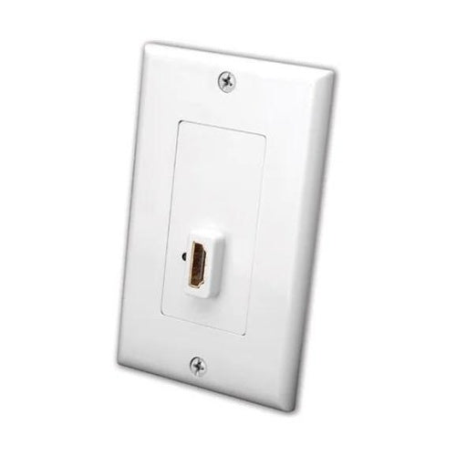 Vanco 120902 Slim Line HDMI Decor Wall Plate, Dual, White