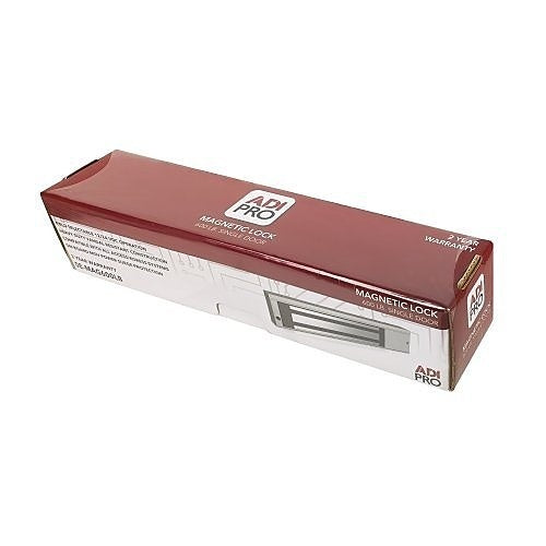 ADI PRO 0E-MAG600 lb Single Door Magnetic Lock, 600 lb, UL/ULC, Brushed Aluminum