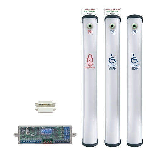Camden CX-WC18VRF CX-WC Series Column Switch Restroom System Kit with French Graphics, Includes (1) CX-MDA, (1) CX-33, (2) CM-7436VR/4, and (1) CM-7436VR/8B