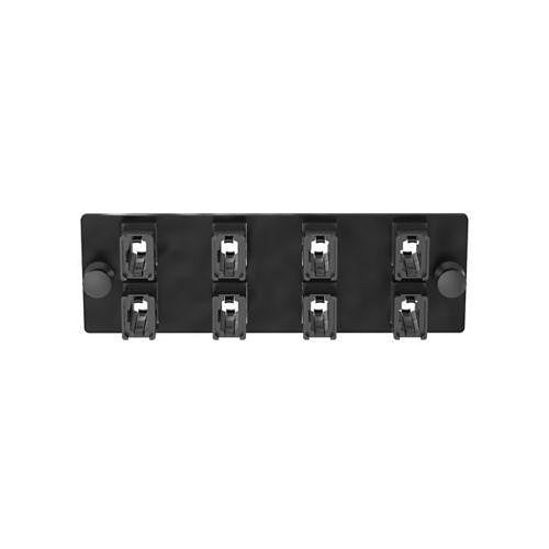 Panduit FAPH0812BLMPO Fiber Adapter Panel, 8 Key-Up / Key-Down MPOs, Type A, Horizontal, Black