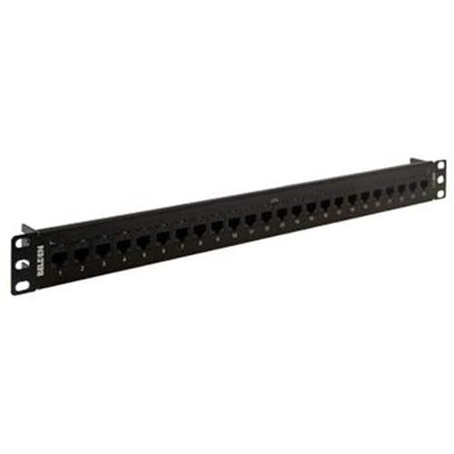 Belden AX103253 CAT6+ KeyConnect Patch Panel, 24-Port, 1U, Black Image of 7B-AX103253