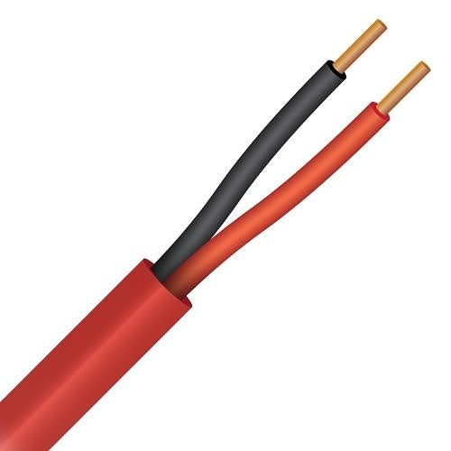 Paige 5U1802S3B5 18-2 Solid Copper Shielded Cable, Red Jacket