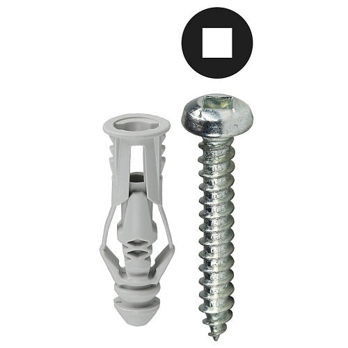 Dottie TG8KSQ Anchor, #8 Grey TrIPle-Grip Anchor Kit with Pan Head Square