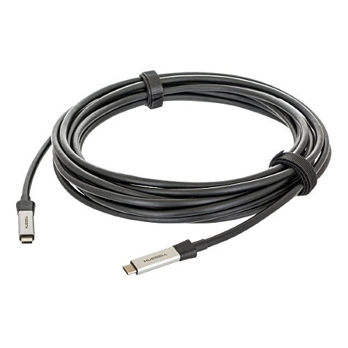 Hubbell HCUDX20BK USB Type C Active Optical Cable, Data, 20\', Black