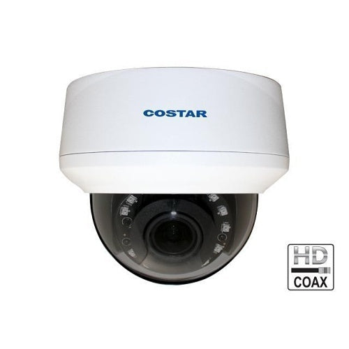 IDIS CDT2S12IFW-B 2MP Indoor Dome TVI and CVBS Camera, 2.8-12mm Lens, Black