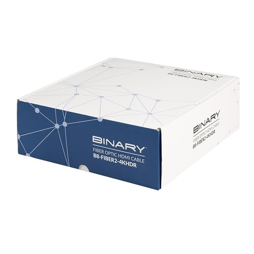 Binary B8-FIBER2-4KHDR-30 B8 Series Active 4K Ultra HD with HDR High Speed Fiber Optic HDMI Cable, 30m, Black