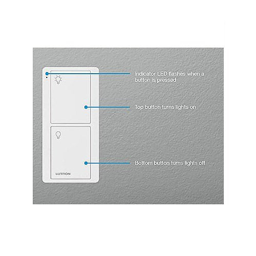 Lutron PJ2-2B-GIV-L01 Pico Wireless Control, Button, White
