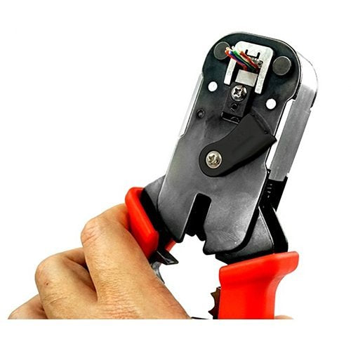 Simply45 S45-C101 Pro Series All-In-One RJ45 Crimp Tool, Pass-Through and Standard WE, SS RJ45