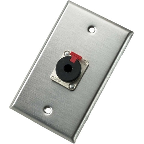 NEUTRIK 103P Single Gang Wall Plate with NJ3FP6C Locking 1/4" Phone Jack