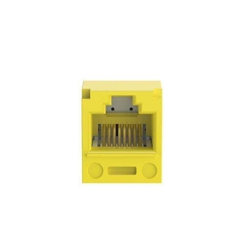 Panduit CJ5E88TYL Mini-Com Module Cat 5e UTP Keystone Jack, 8 Pos 8 Wire, Yellow