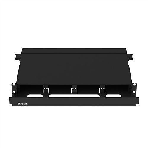 Panduit FRE1UBL Rack Mount Enclosure, 1U RS, 4 FAP / Cassette Slots, Black