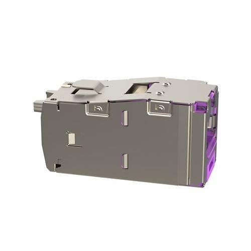 Panduit CJSH688TGVLY Mini-Com CAT6 Shielded RJ45 Spring-Shuttered TG Jack Module, Violet