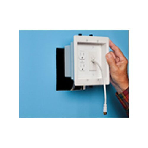 Arlington TVBRA2KGC TV Bridge II Kit with 2-Gang power/low voltage box and ground clips for Canada
