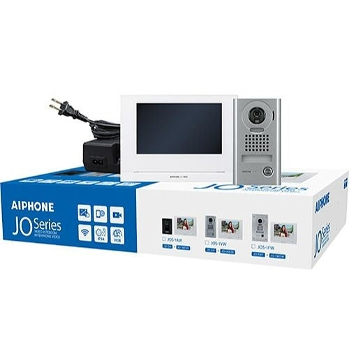 Aiphone JOS-1VW JO Series Mobile-Ready Box Set with Surface-Mount Door Station 7\\" Video Set, Includes JO-1MDW, JO-DV, PS-1820UL