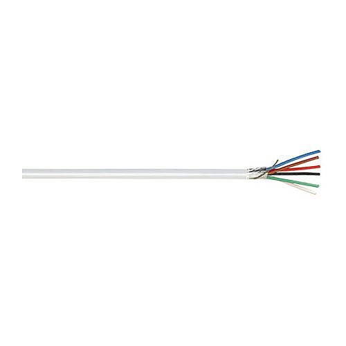 Remee 725187M1W 18/6 Stranded Plenum Shielded Security Cable, 1000' (304.8m) Reel, White