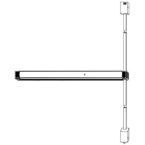 Adams Rite 8233LR36 8233 8200 Series Life-Safety Narrow Stile Surface Vertical Rod Exit Device with Electric Latch Retraction Solenoid for 36\\" Door Opening, Black Anodized