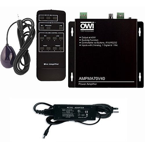 OWI AMPMA70V40 1-Channel Amplifier, 40 Rms