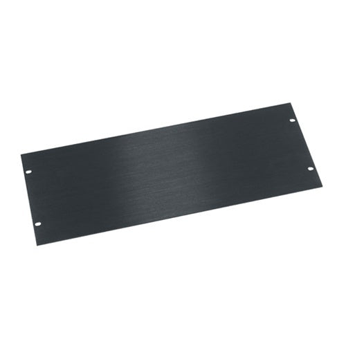 Middle Atlantic HBL4 Flat Blank Rack Panel, 4U RMS, Black Brushed and Anodized Aluminum