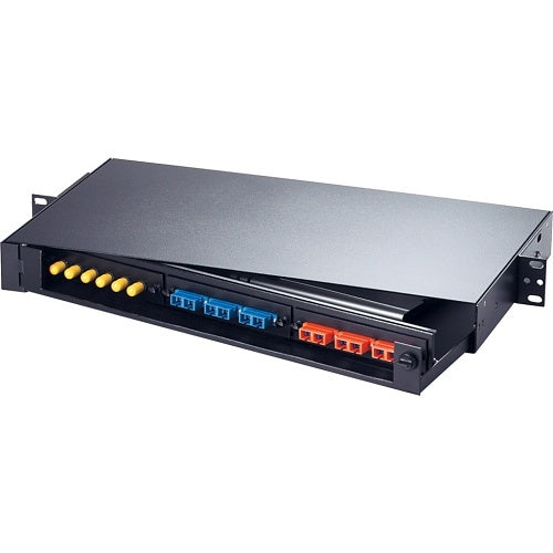 Hubbell FPR3SP Fiber Optic Rack Mount Panel, 3-FSP Adapter Panels, Unloaded