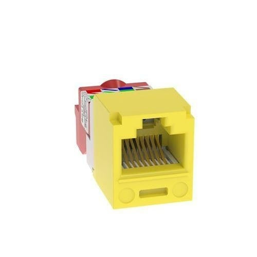Panduit CJ5E88TYL Mini-Com Module Cat 5e UTP Keystone Jack, 8 Pos 8 Wire, Yellow