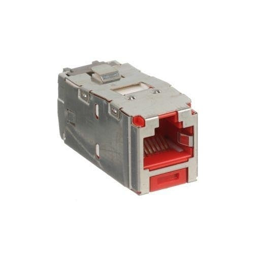 Panduit CJS688TGRDY 8-Position Mini-Com, CAT6, Shielded, Red