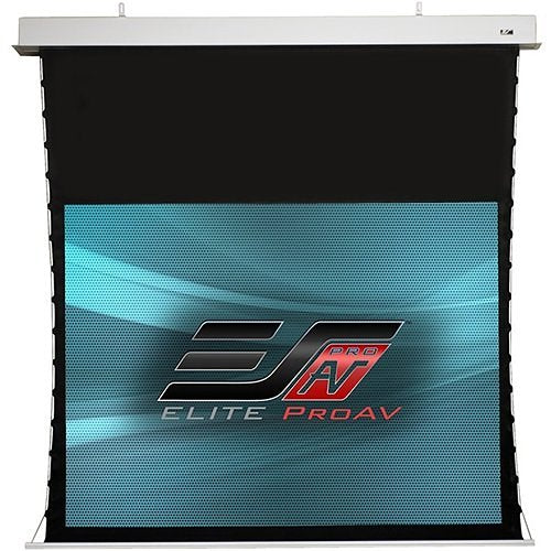Elite Screens Evanesce Tab-Tension 120\\" Diagonal CineWhite In-Ceiling Electric Motorized Front Projection Screen with 8\\" Top Drop Image of E8-ITE120HW2