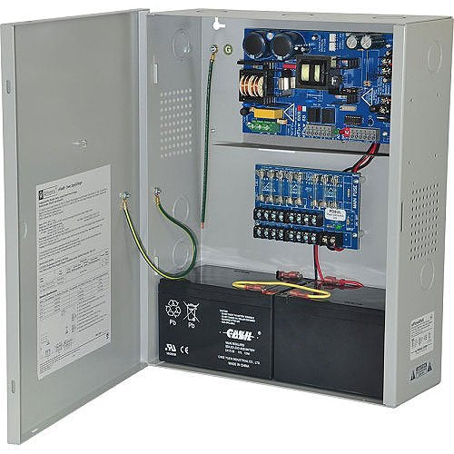 Altronix EFLOW6NX8 Power Supply Charger, 8-Fused Outputs, 12/24V DC at 6A, Auxiliary Output, FAI, LinQ2 Ready, 115V AC, BC400 Enclosure