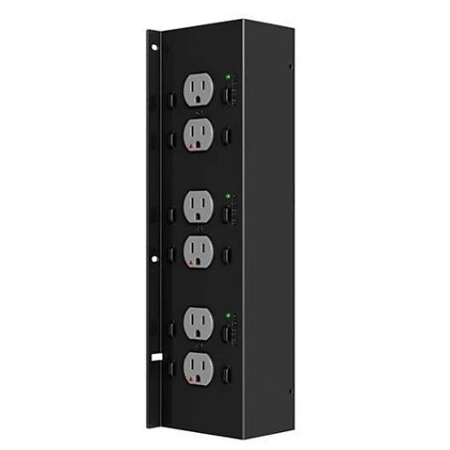 Chief PAC527P6-KIT Proximity Six‑Outlet In‑Wall Power Kit, Surge and Filter, NEMA 5‑15R