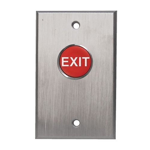 Camden CM-7000RE Red Recessed Push Button Exit, Normally Open