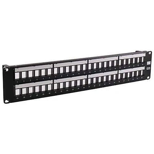 Hubbell HPJ48 Patch Panel, Jack, Unloaded, 48-Port, 19\\" W X 3.50\\" H Image of 40-HPJ48