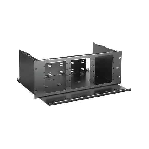 Hubbell FTR4U15SP 4U Fiber Optic Rack Mount Tray with Cover 15FSP Openings, Black