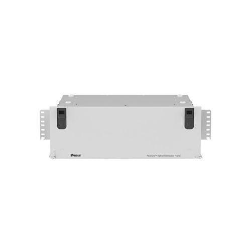 Panduit FDFUE4GY FlexCore Front‑Access Fiber Enclosure, 4RU, Gray