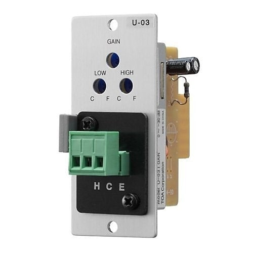 TOA U-03SD00 Series Unbalanced Line Input with High/Low Cut Filters with 3-Pin Terminal Block Connector