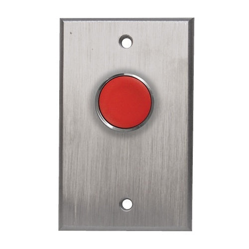Camden CM-8085R CM-8000 Series Vandal Resistant Push Button, Extended, Spring Return, DPST 1-60 SEC Pneumatic Time Delay, Requires 1-3/4\\" Deep Box, Red Button