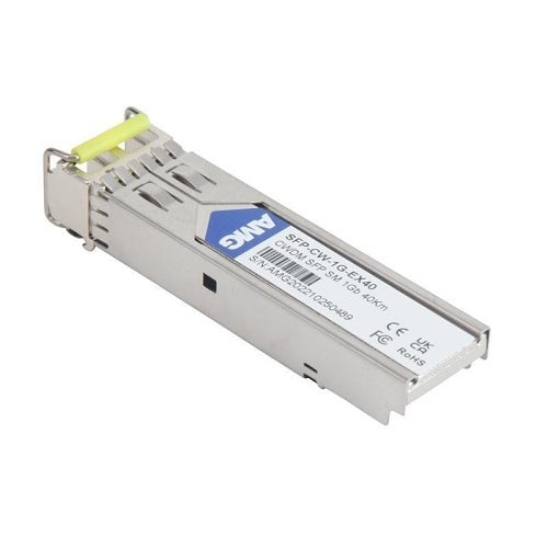 AMG Systems SFP-CW-1G-EX40-39 Industrial High Speed 1000Mb Ethernet SFP Singlemode CWDM, 1Gb, 2-Fiber, 40Km, LC Connectors, 1390nm