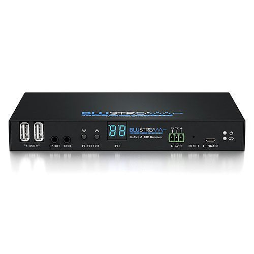 Blustream IP200UHD-RX IP Multicast HDMI UHD Video KVM over 1GB Network Receiver with Bi-directional IR RS-232 and USB