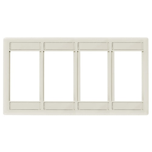 Hubbell IMF4OW iSTATION 4-Unit Front Loading Module Frame, Office White