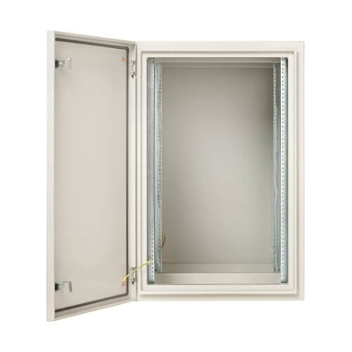 Tripp Lite SRN4G18UHD SmartRack Industrial Enclosure with Locks, Wall Mount, 32.5\\" Depth, 18U, NEMA 4, Heavy-Duty Metal Construction, Gray