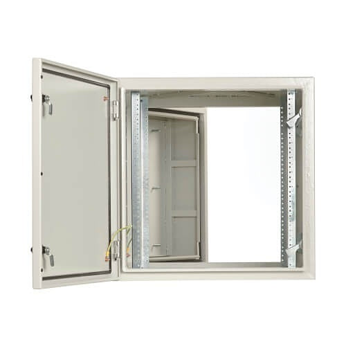 Tripp Lite SRN4G12USDP SmartRack Industrial Enclosure with Lock, Wall Mount, Hinged Back, 32\\" Depth, 12U, NEMA 4, Metal, Gray