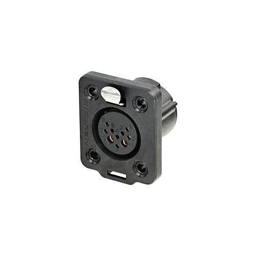 NEUTRIK NC10FDX-TOP Microphone Wired, 10-Pin Female Solder, TOP Series, Black