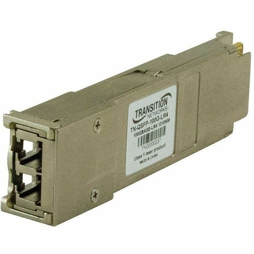 Lantronix TN-QSFP-100G-LR4 QSFP28 CC 100GBASE-LR4 SFP Module, 10km Range, Single-Mode Fiber, LC Connectors