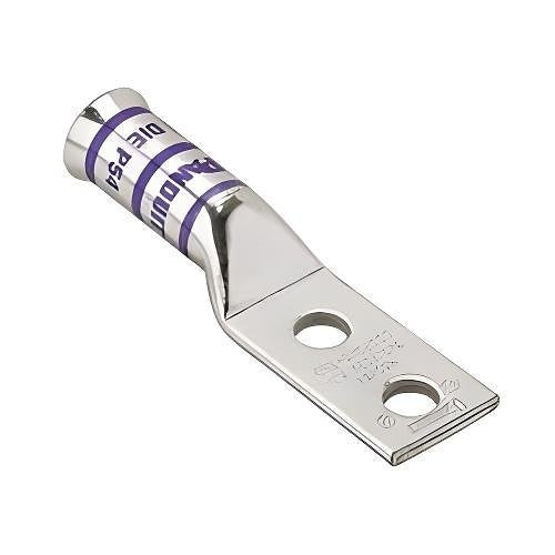 Panduit LCCF4/0-38D-X Compression Connector Lug, 2-Hole, 4/0AWG, Copper