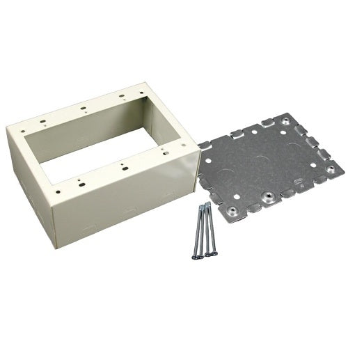 Wiremold VC5744-3 Three-Gang Extra Deep Switch and Receptacle Box Fitting, Ivory, TAA Compliant