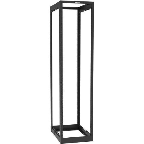 Panduit AR4PCN 4-Post Rack, Adjustable Depth, 45U, Cage Nut E-Rails, Black